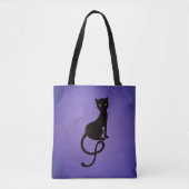 Lila Gracious Evil Black Cat Tasche (Vorderseite)