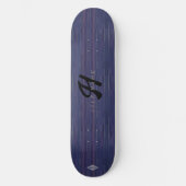 Lila Gradient Burst Monogram HAMbWG Skateboard (Vorderseite)