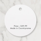 Lila Gradient Business Company-Logo Geschenkanhänger (Rückseite)