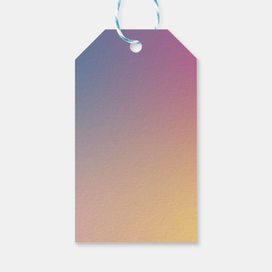 Lila Gradient Classy Modernes Script Brautparty Geschenkanhänger (Rückseite)