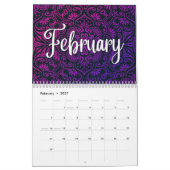 Lila Gradient Farbenfrohe Weihnachtsfeiertage Kalender (Feb 2027)
