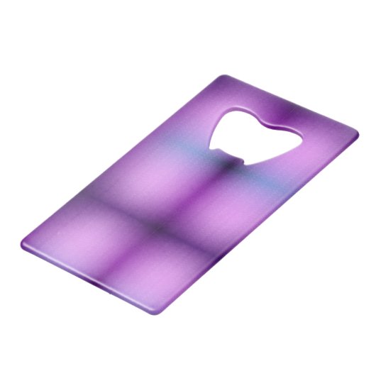 Lila Gradient Flaschenöffnerkarte Geldbeutel Flaschenöffner (Vorderseite Schrägansicht)