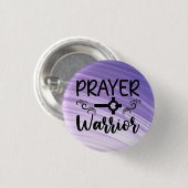 Lila Gradient Gebet Krieger Button (Vorne & Hinten)