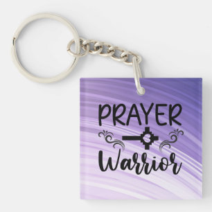 Lila Gradient Gebet Krieger Schlüsselanhänger