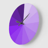 lila Gradient ombre moderne und künstlerische Wand Große Wanduhr (Winkel)