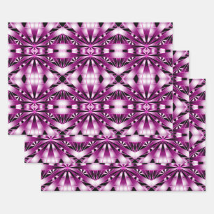 Lila Gradient Perspective Color gefüllt Zeichnen Geschenkpapier Set