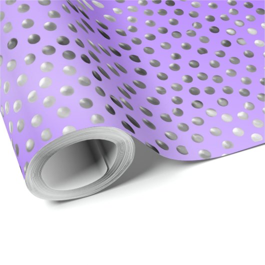 LILA GRADIENT POLKA DOTS TRENDY PATTERN GESCHENKPAPIER (Rolleneckpunkt)