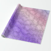 LILA GRADIENT POLKA DOTS TRENDY PATTERN GESCHENKPAPIER (Ungerollt)