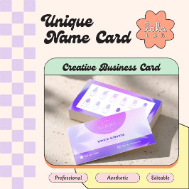 Lila Gradient Smart Card für Nageltechniken & Salo Visitenkarte