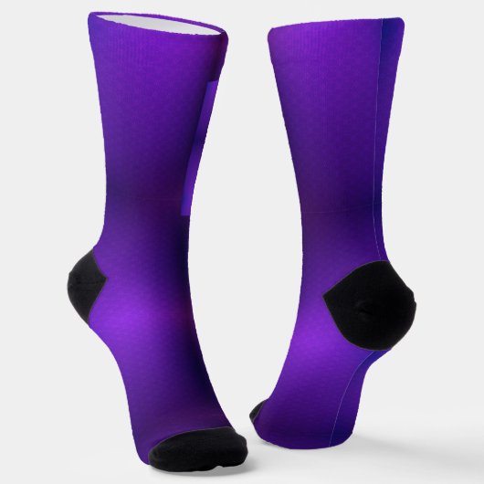 Lila Gradient-Socken mit schwarzen Zehen und Bündc Socken (Gewinkelt)