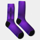 Lila Gradient-Socken mit schwarzen Zehen und Bündc Socken (Rechts)