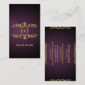 Lila Gradient- und Goldmetall-Look 2Visitenkarte Visitenkarte (Vorne/Hinten)