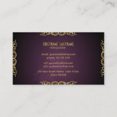 Lila Gradient- und Goldmetall-Look 2Visitenkarte Visitenkarte (Rückseite)