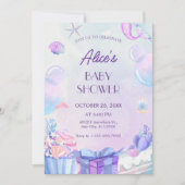 Lila Gradient unter der Babydusche Einladung (Vorderseite)