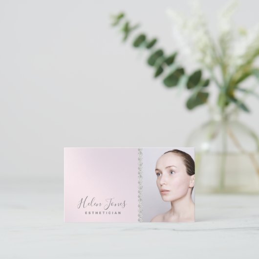 lila Gradient Visitenkarte (Stehend Vorderseite)