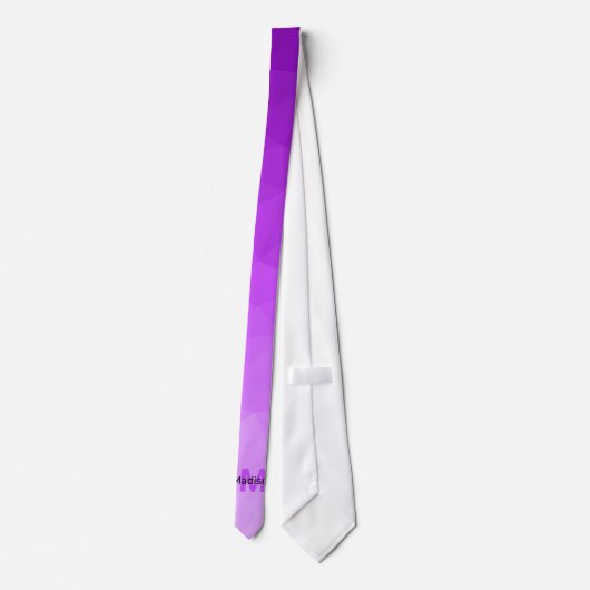 Lila Gradientengeometrie Krawatte (Rückseite)