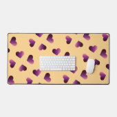 Lila Gradientenherzen rosa Schreibtischunterlage (Tastatur & Maus)