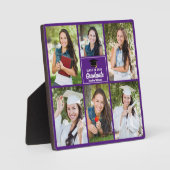 Lila Graduate Collage Square Abschluss 6 Foto Fotoplatte (Vorderseite)