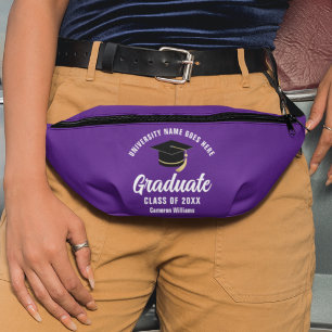 Lila Graduate Custom 2025 Abschluss Keepake Bauchtasche