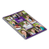 Lila Graduate Foto Collage 2023 Abschluss Geschenk Notizblock (Rechte Seite)