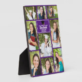 Lila Graduate Foto Collage Abschluss Keepake Fotoplatte (Seite)