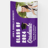 Lila Graduate Foto Fett 2025 Graduation Party Banner (Vertikal)