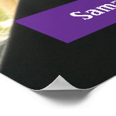 Lila Graduiertenschreiben Modernes Foto Poster (Ecke)