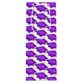 lila Graduierungskappen mit Goldfass Geschenktüte Für Weinflaschen (Rückseite)