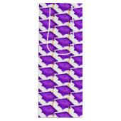 lila Graduierungskappen mit Goldfass Geschenktüte Für Weinflaschen (Vorderseite)