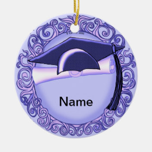 Lila Graduierungspauschale Keramik Ornament