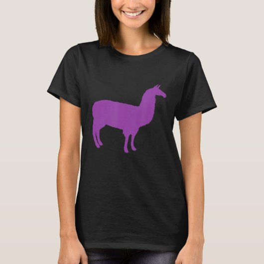 Lila Grafik-Lama T-Shirt (Vorderseite)