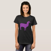 Lila Grafik-Lama T-Shirt (Vorne ganz)