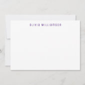 Lila Grafikkarte Mitteilungskarte (Vorderseite)