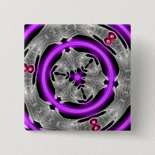 Lila grafische Kunst-Neonknopf Button