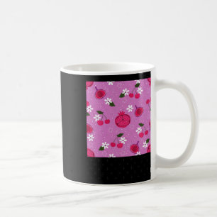Lila Granatapfel Frucht Kirsche Floral Daisy Stick Kaffeetasse