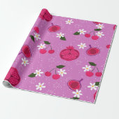 lila Granatapfelfruchthirsche Geschenkpapier (Ungerollt)