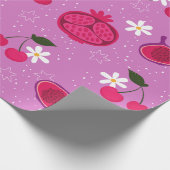 lila Granatapfelfruchthirsche Geschenkpapier (Ecke)