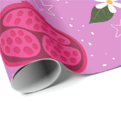 lila Granatapfelfruchthirsche Geschenkpapier (Rolleneckpunkt)