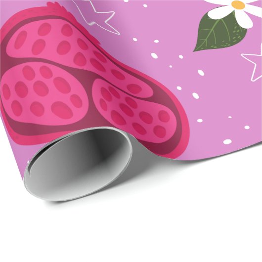 lila Granatapfelfruchthirsche Geschenkpapier (Rolleneckpunkt)