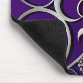 Lila Grapevine & Traubes Retro Kunst, Dichtung und Mousepad (Ecke)