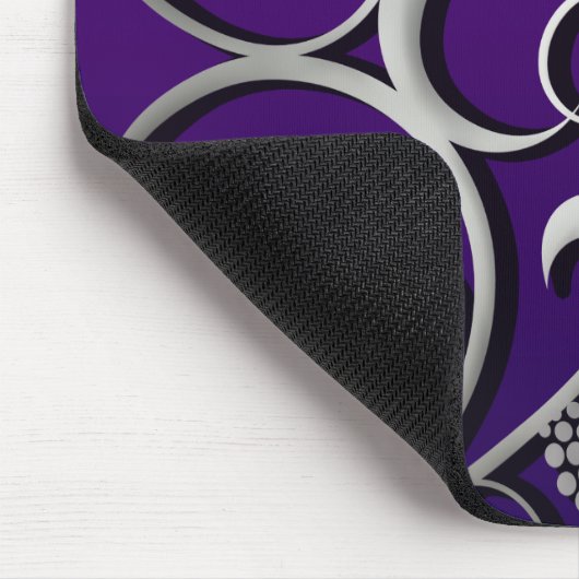 Lila Grapevine & Traubes Retro Kunst, Dichtung und Mousepad (Ecke)