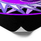 Lila Graphic Yin Yang Poster (Ecke)