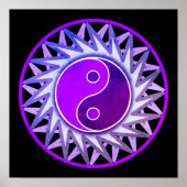 Lila Graphic Yin Yang Poster (Vorne)