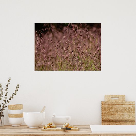 Lila Gras Poster (Küche)