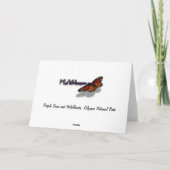 Lila Gras und Wildblumen Karte (Rückseite)