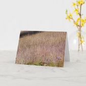 Lila Gras und Wildblumen Karte (Gelbe Blume)