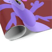 Lila Grasshopper-Guggling-Fun-Kreatur Geschenkpapier (Rolleneckpunkt)