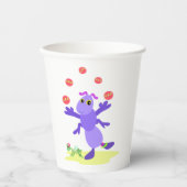 Lila Grasshopper-Guggling-Fun-Kreatur Pappbecher (Vorderseite)