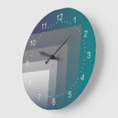 lila grau aquamarin große wanduhr (Winkel)