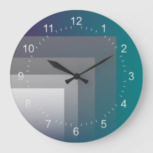 lila grau aquamarin große wanduhr